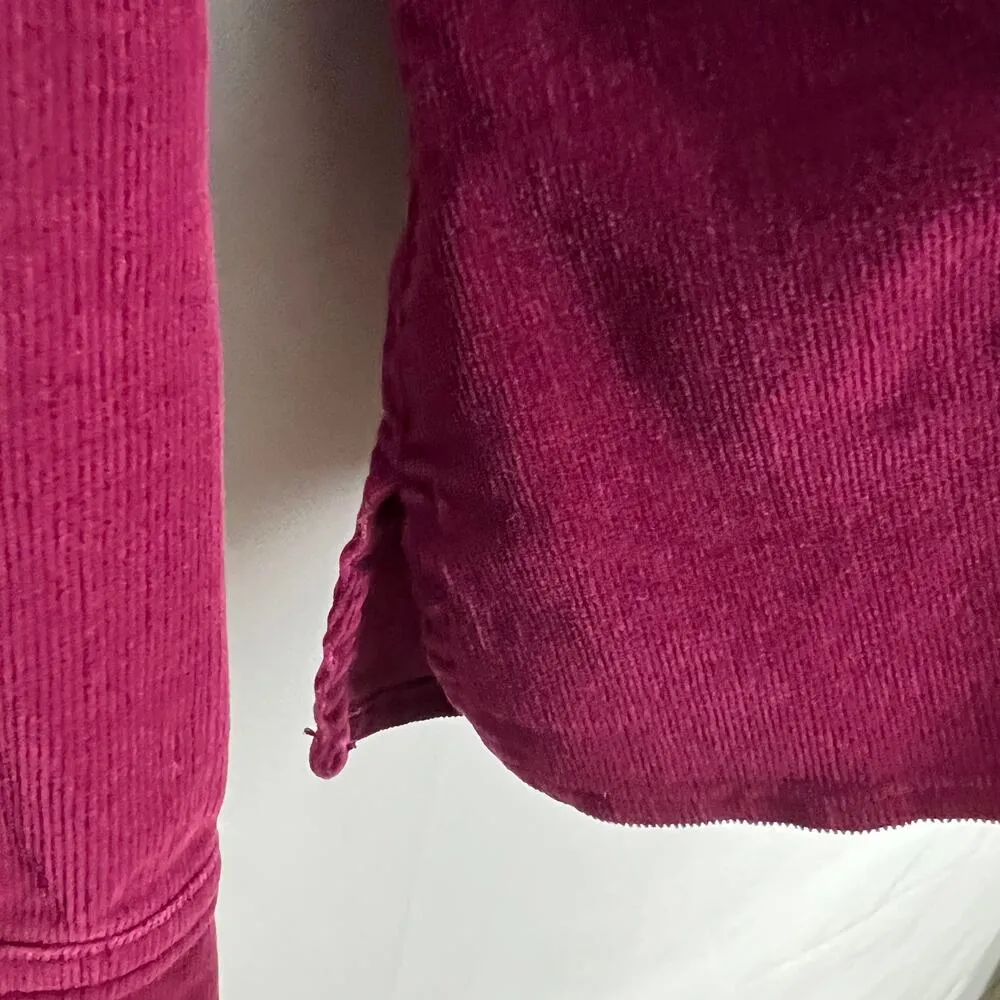 Vintage A.M.I. Womens Jacket Large Y2K Corduroy Grunge Casual Girl Minimalist Pink - Image 10