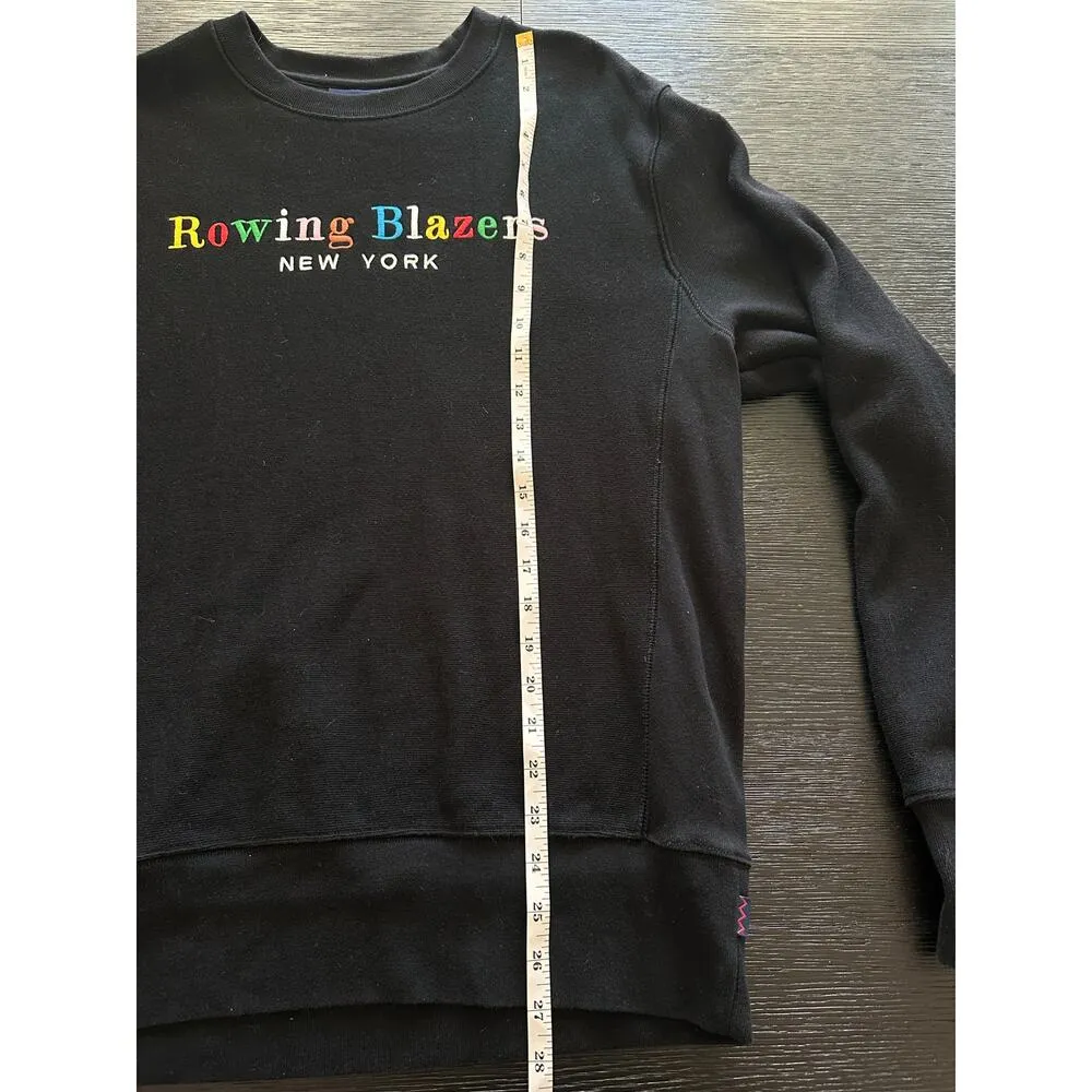 Rowing Blazers Unisex Spellout Crewneck Black Size Medium - Image 9