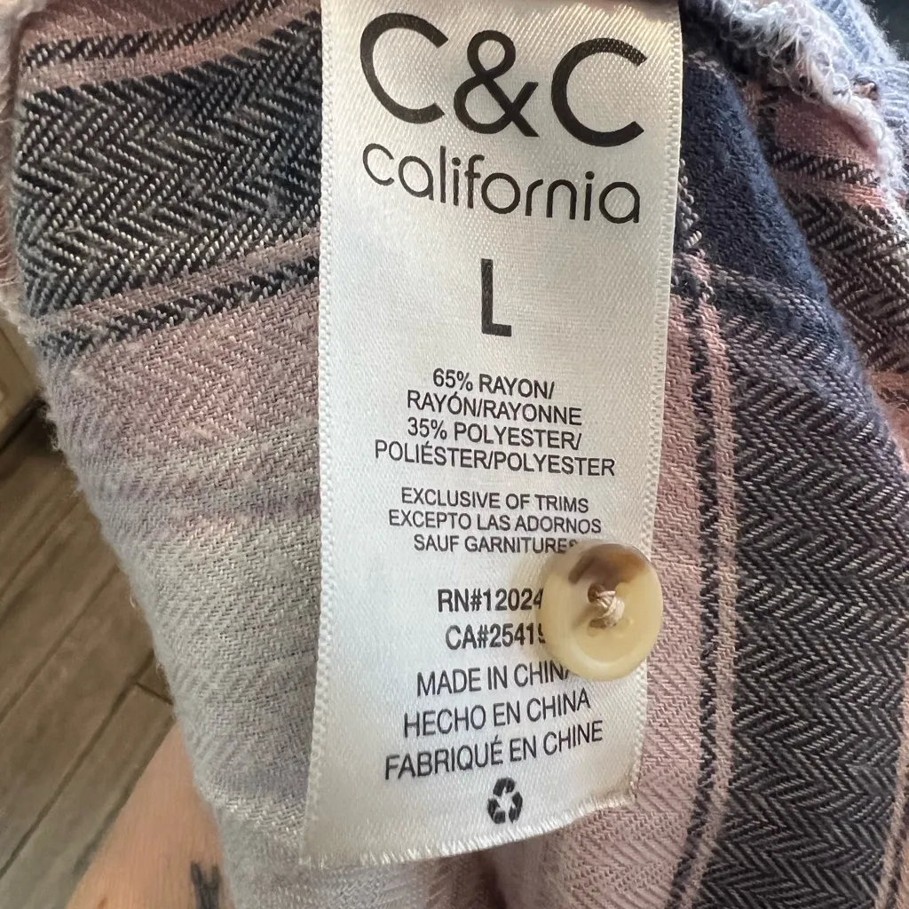 C&C california plaid flannel “we are more powerful when we empower each other” - Image 5