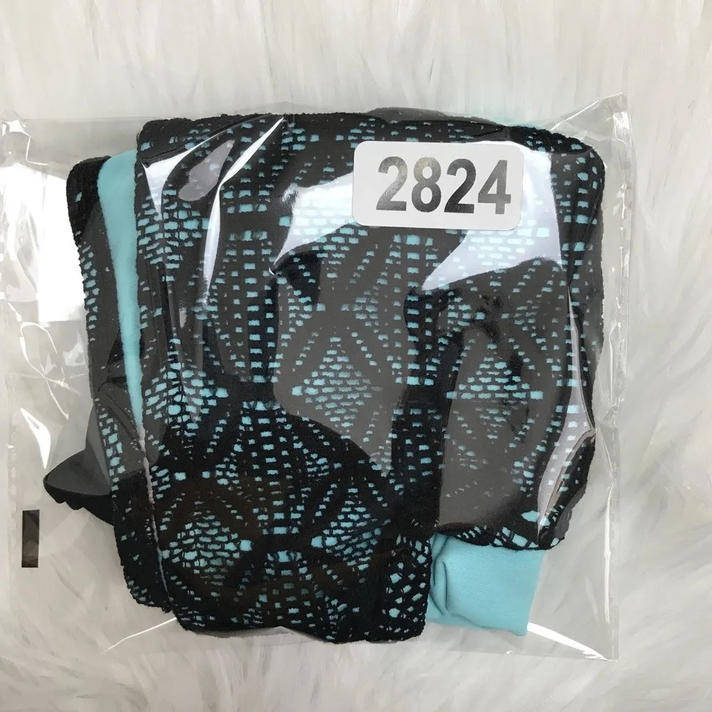 Hula Honey Bikini Bottom Black Crochet Overlay S - Image 7