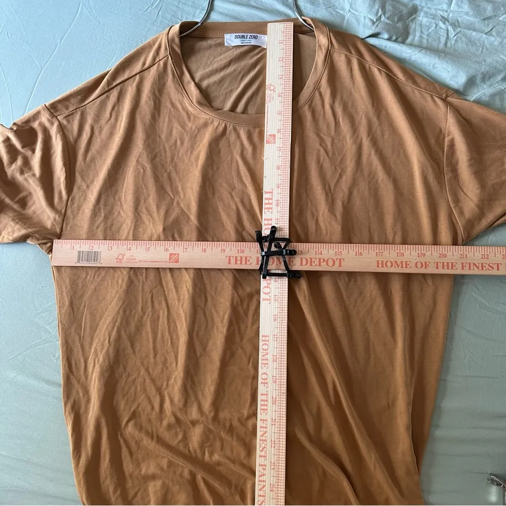 Double Zero Yellow Orange Midi Dress with Slit Dolman Sleeves - Image 6