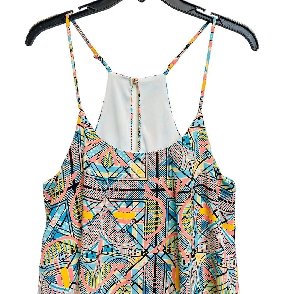 Everly Small Dress Popover Sleeveless Keyhole Back Elastic Waist Spaghetti Strap - Image 2