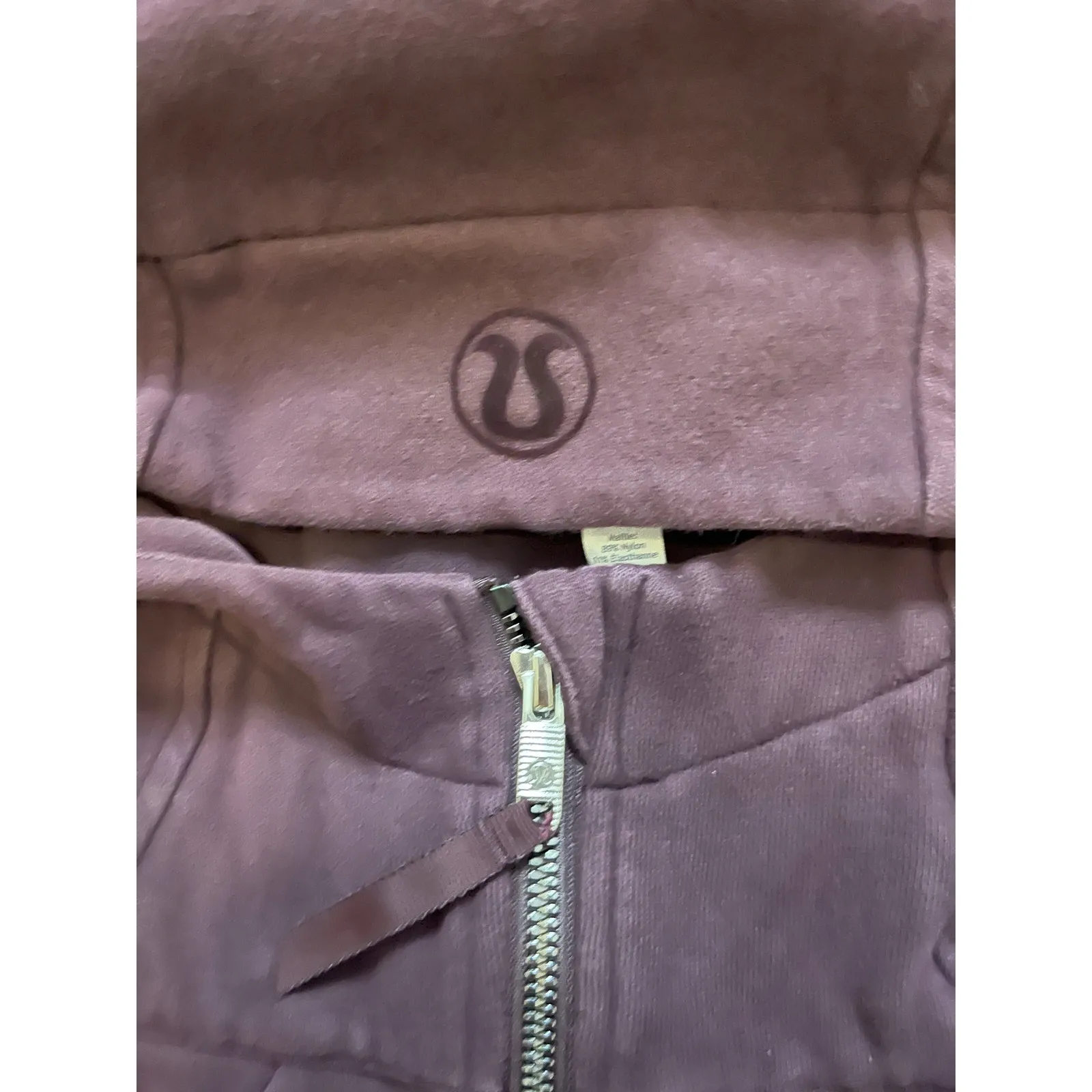 Lululemon Scuba Hoodie Cotton Velvet Roses size  6 Deep Purple - Image 11