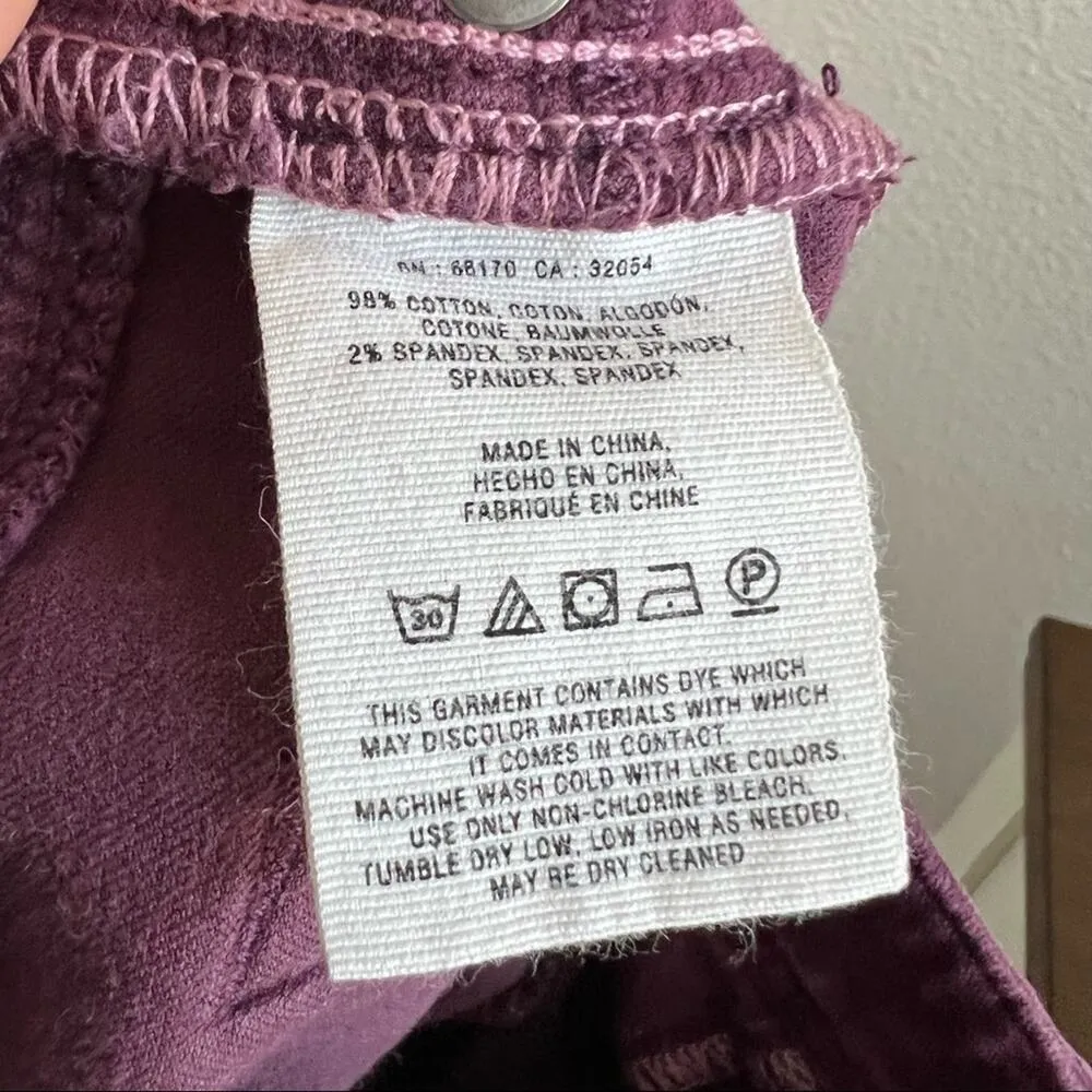 Pilcro and the Letterpress Anthro Serif Velvet Maroon Pants 26 - Image 12