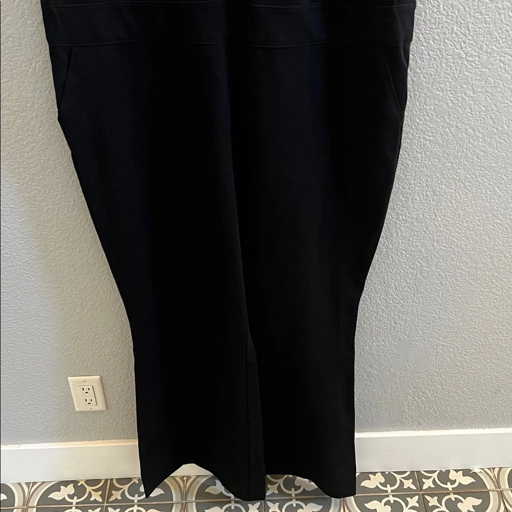 Spanx Perfect Sleeveless Jumpsuit Black Ponte Flare Leg Core Shaping Plus SZ 3X - Image 5