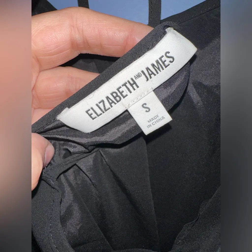 Elizabeth And James Satin Strappy Black Tank Top NWOT Size‎ S - Image 5