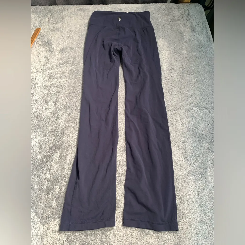 Athleta  Flared Yoga Pants navy blue medium - Image 7