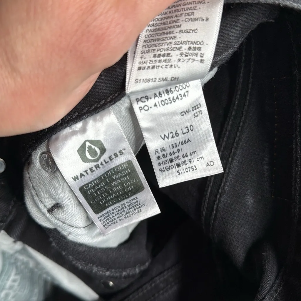 Levi’s Black Wax Coated Jeans - Image 6