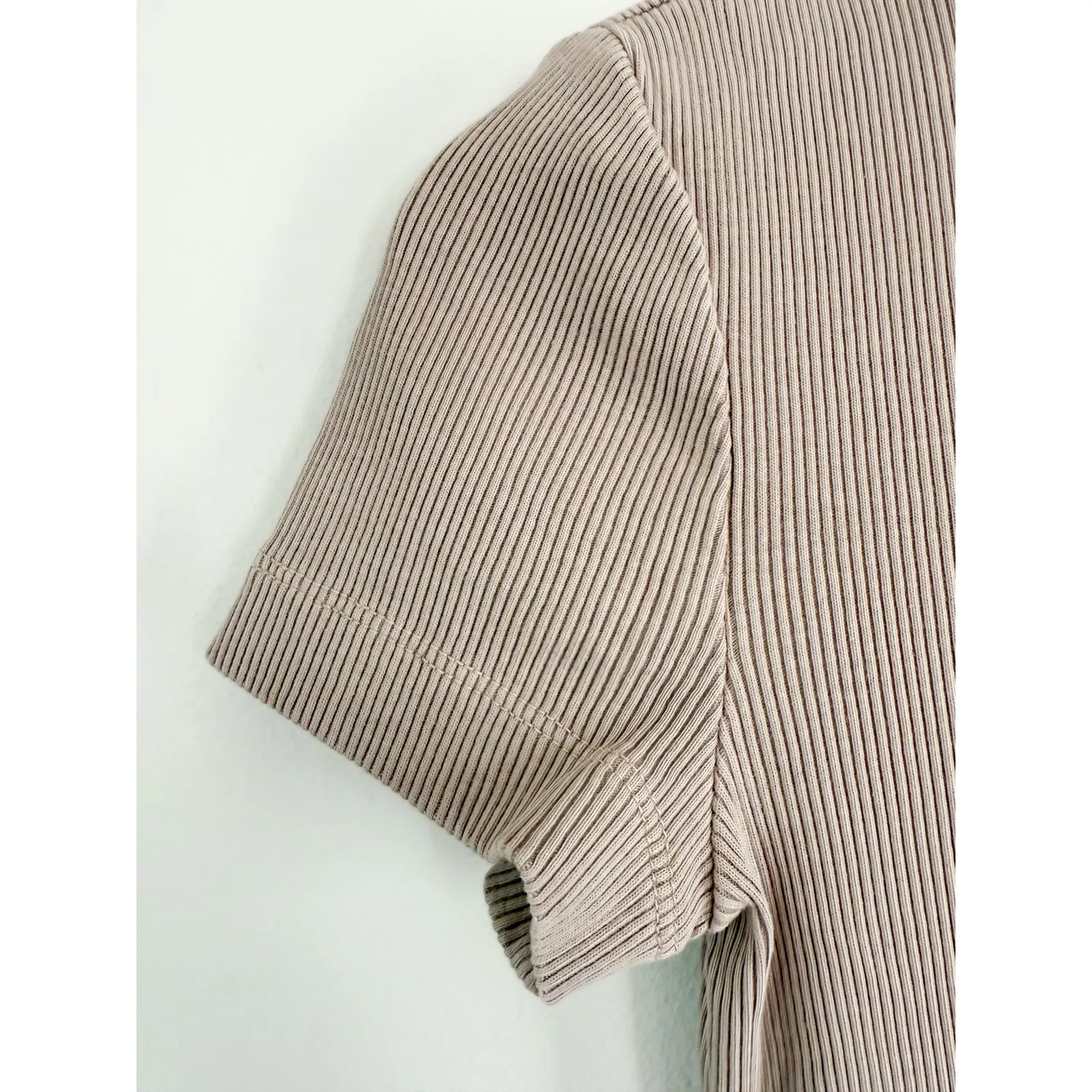 Madewell | NWT Garment-Dyed Ribbed Crewneck Pocket Tee Burnished Grey | XXS - Image 5