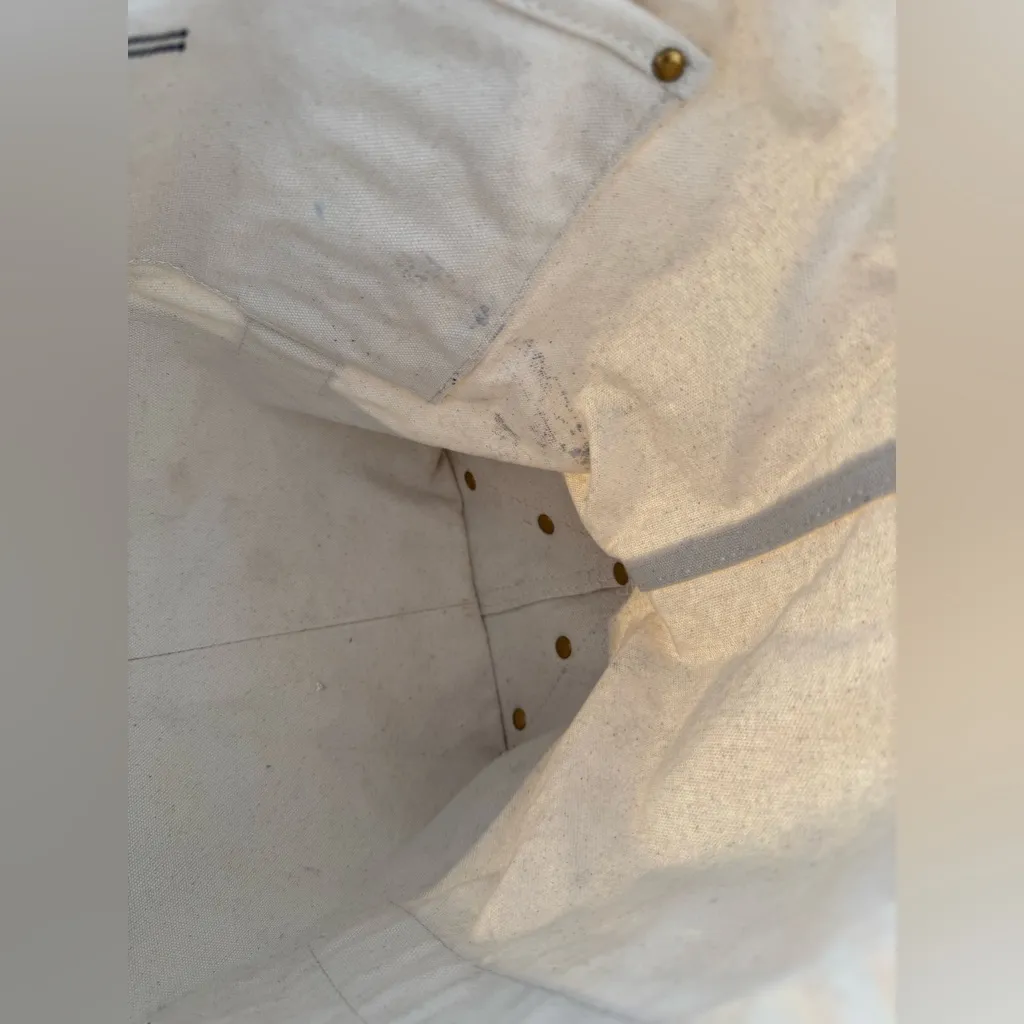 J.Crew Medium Montauk tote Natural / Blue - Image 11