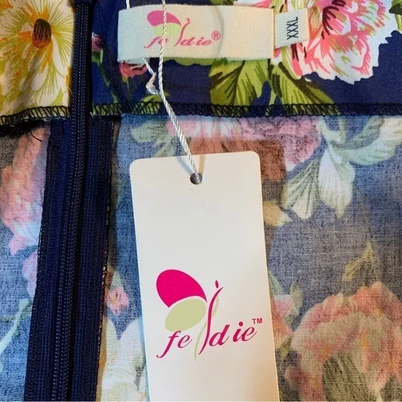 NWT Sundress Floral Print‎ with Blue, Pink. Green Size XXXL Yellow - Image 3