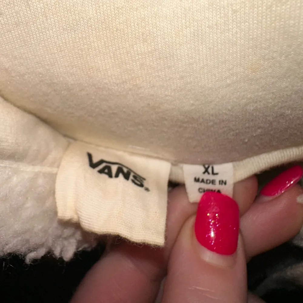 Official Off-White Vans Sherpa Quarter Zip Hoodie - Image 2