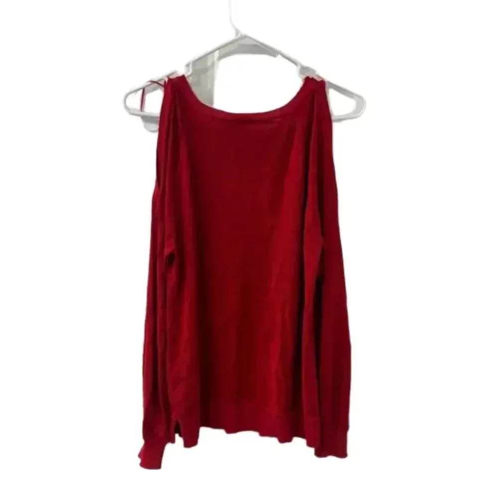 Vince Camuto Women’s Red Sparkling Sweater Size M - Image 2