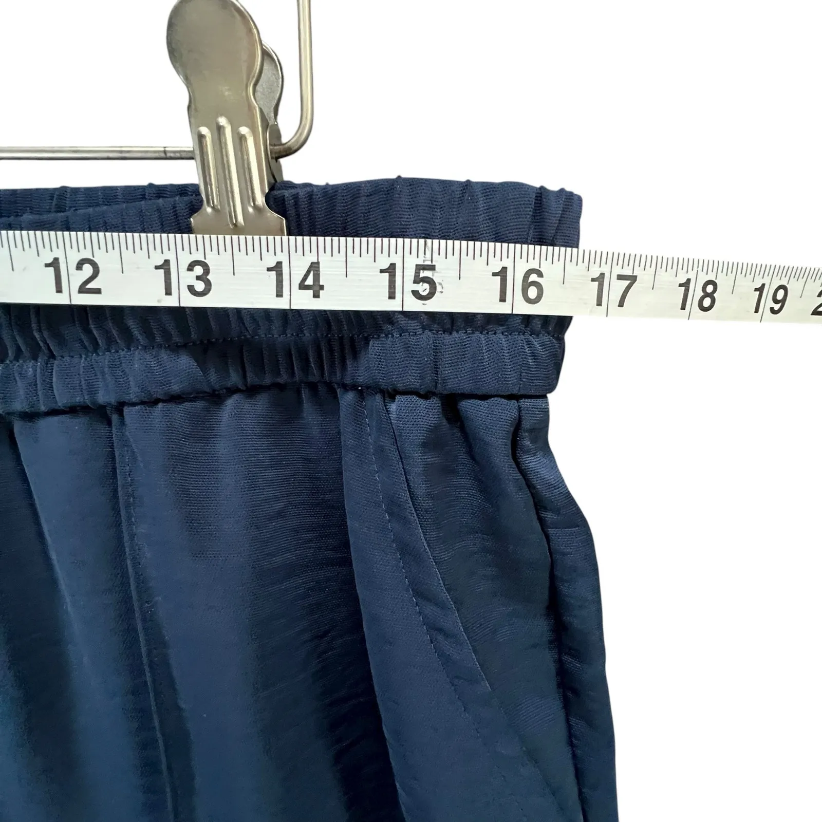 Skies Are Blue Pintuck Cargo Pants Womens L Blue Pull On Relaxed Utility Comfort - Image 8