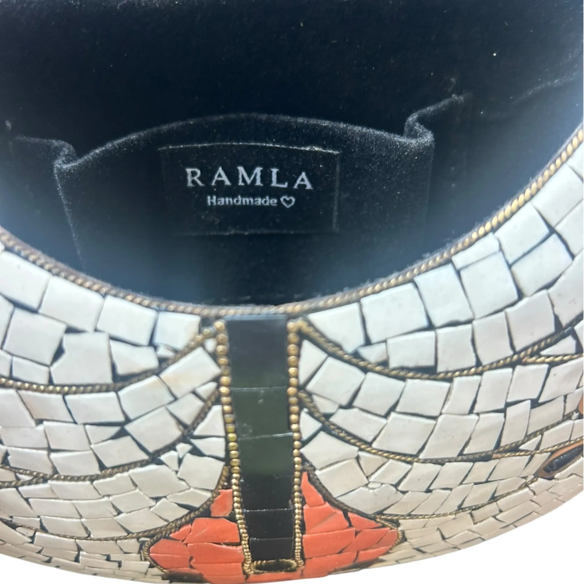 Ramla Rocky Bag Mosaic Patterned Clutch - Image 3