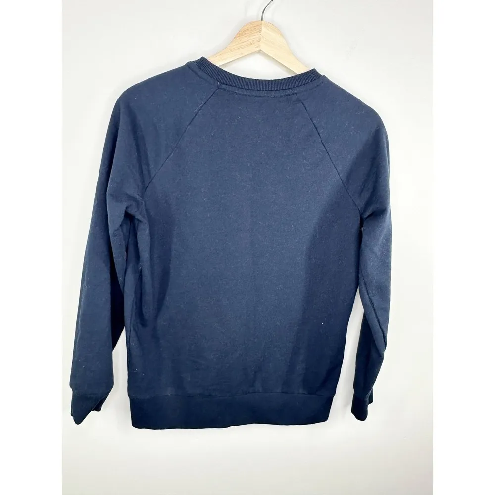 Tommy Hilfiger Blue Sequin Logo Crewneck Sweatshirt Women's Size X-Small XS - Image 2