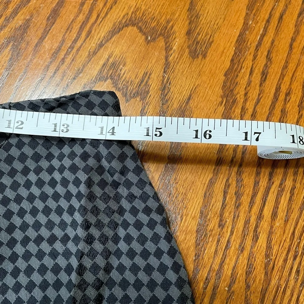 Y2K Vintage Alfani Petites Skirt Black and Gray Check Size 6P - Image 11