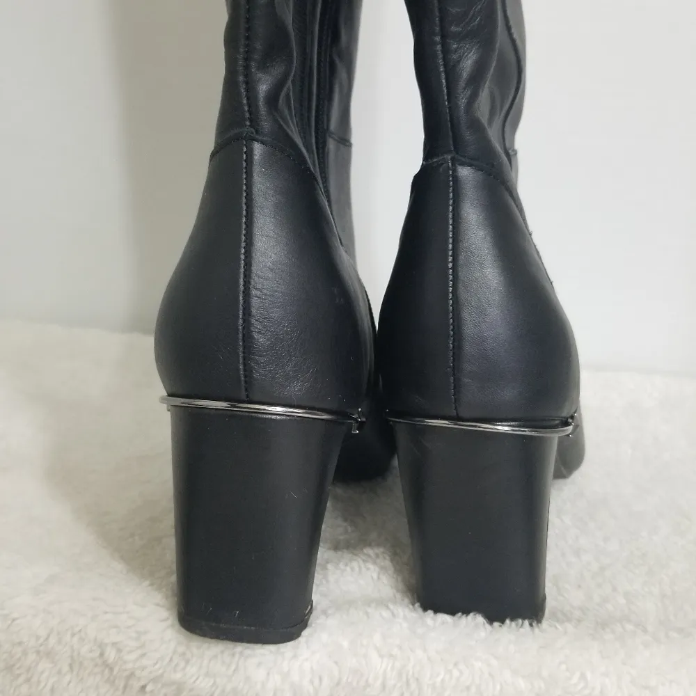 Rebel "Jenny" Leather Boots Black Size 7.5 - Image 2