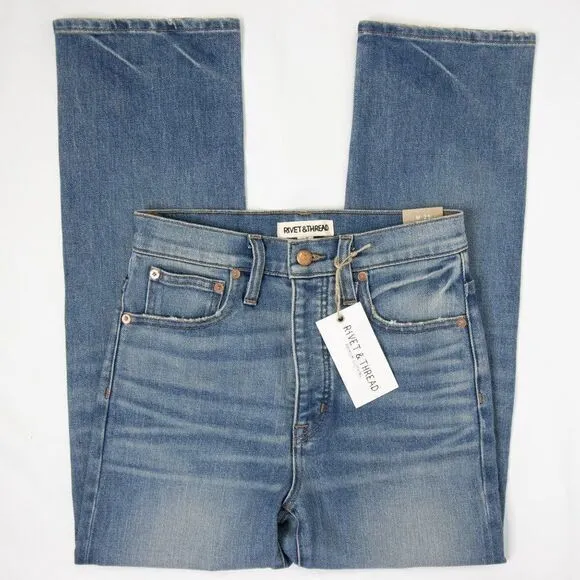 Madewell Rivet & Thread Cali Demi-Boot Jeans in Shetland Wash,  made in USA,‎ 25 - Image 8