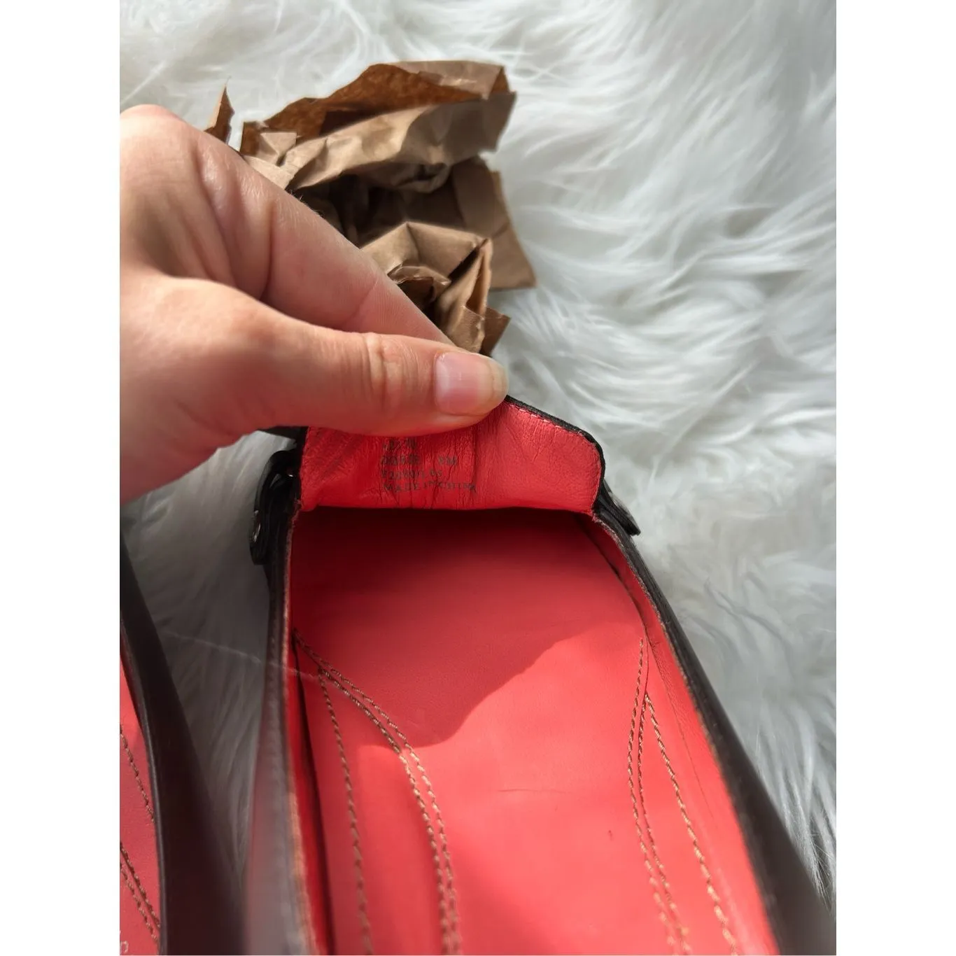 COACH Dorie Loafer Size 8 Soft Burgandy Leather Buckle Detail brown - Image 5