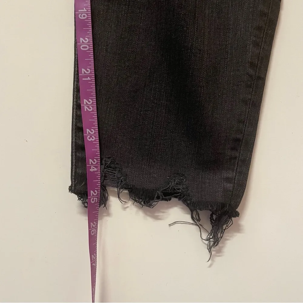 Madewell Black Wash Raw Hem Button-Fly 9” High-Rise Skinny Jeans Size 37P NWT - Image 7