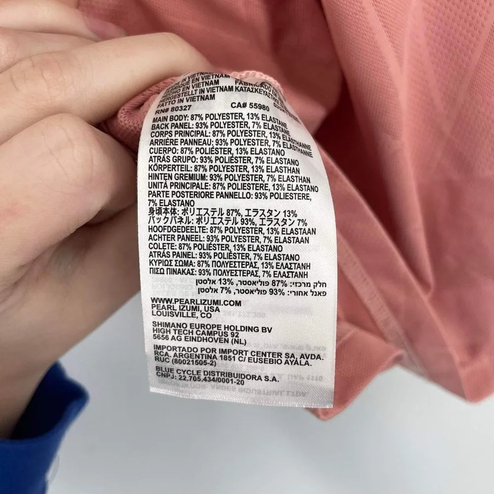 NWT Pearl Izumi Women's Sleeveless Deep V Cross Back Cycling Tank Top Pink Sz XS - Image 12