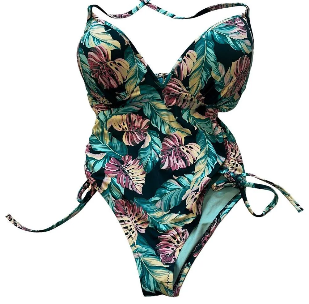 NWT, Shade & Shore Teal Dream one Piece Swimsuit - Image 2