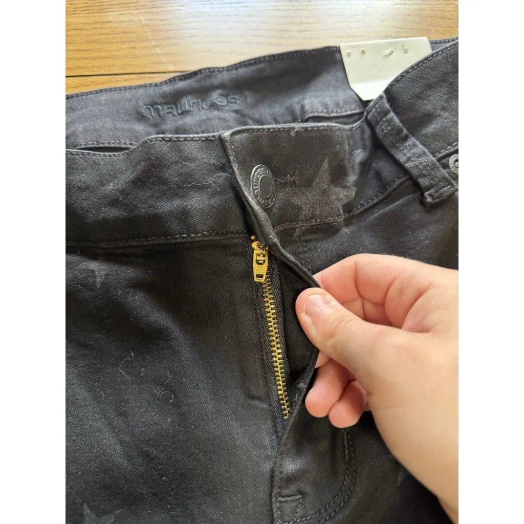 Maurices Women Size 18 Crop Pants Black Comfort‎ Star Design Preppy Holiday NWT - Image 7