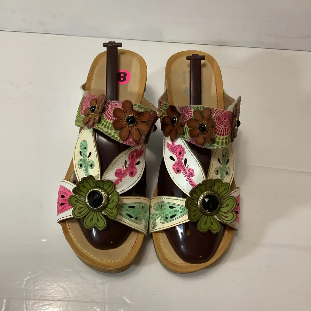 L’ ATISTE  Floral Embellished Sandals - Multicolor size 38 - Image 2