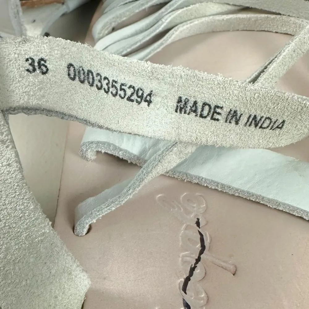 Free People Willow Wrap Gladiator Leather Sandals Bone Size 36 5 5.5 6 Bohemian - Image 13