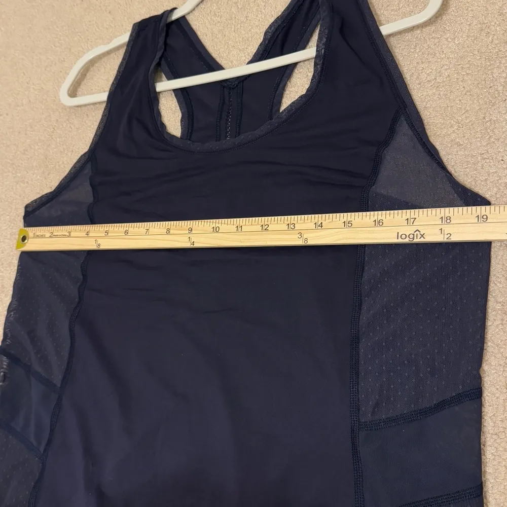 Lululemon Embodiment Tank Top Size 10 Navy Blue Women’s Mesh Athletic - Image 7