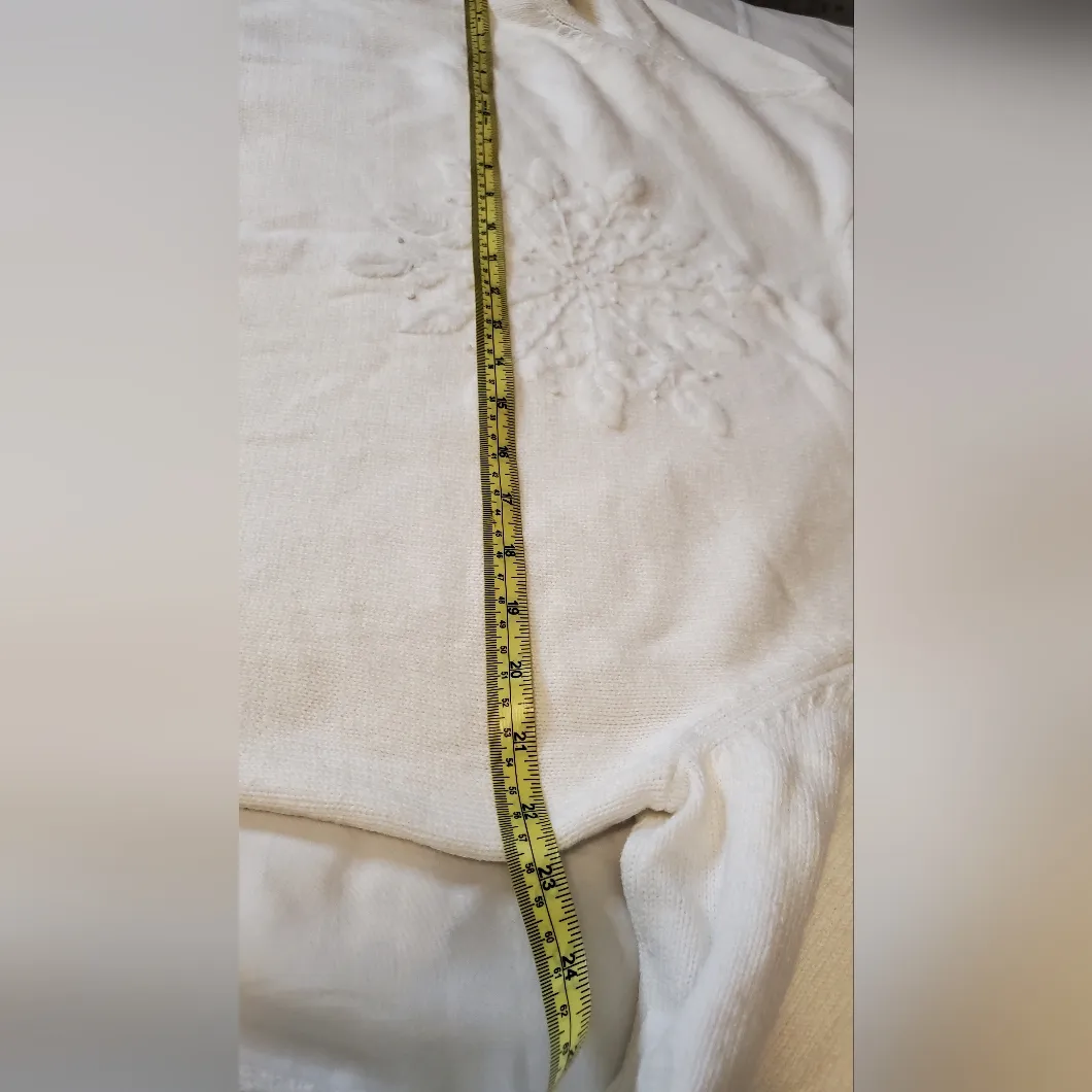 Karen Scott White Snowflake Sweater Size XL - Image 5