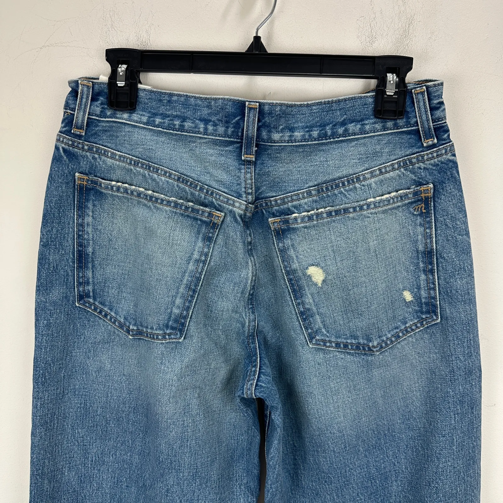 Madewell The Petite Low Slung Baggy Jean Robertson Wash Rigid Blue US 26P NWT - Image 12