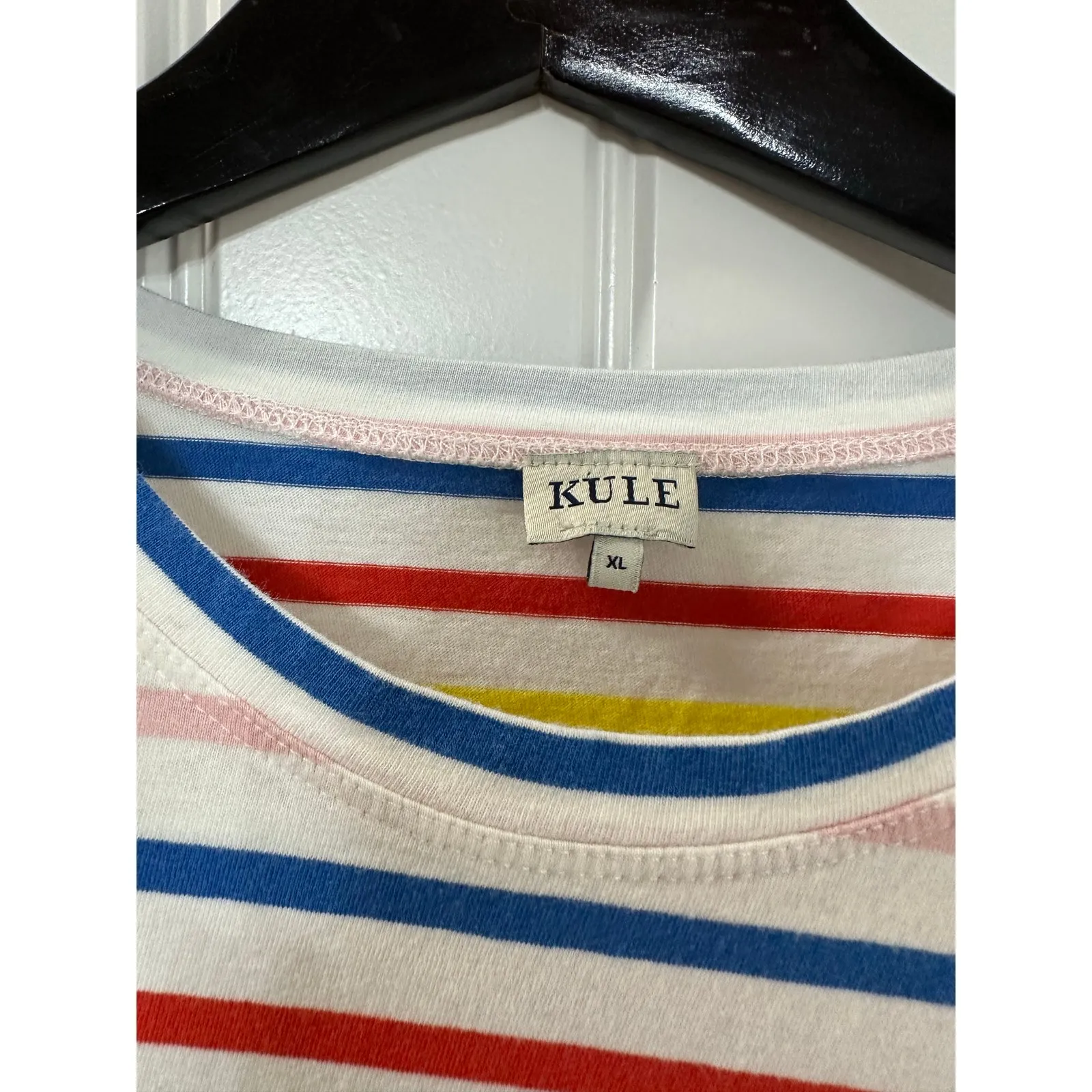 Kule Basic Colorful Multicolor Basic T Shirt Women XL Grunge Nostalgic Kid Core White - Image 2