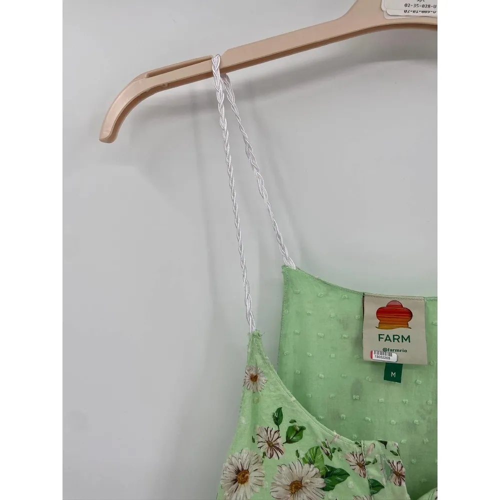 Farm Rio Mixed Floral Print Multicolor Tiered Paneled Halter Midi Dress Size M - Image 6