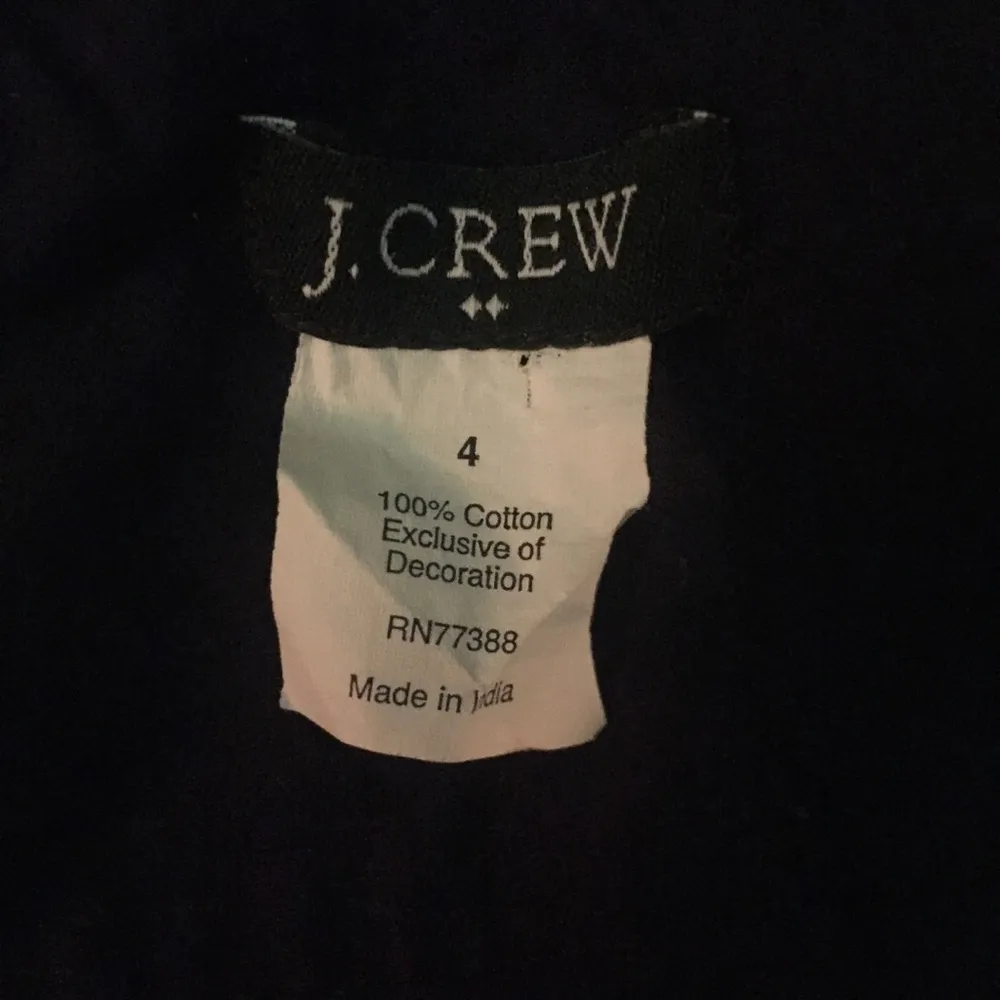 Navy Blue Floral J. Crew Tube Top Size 4 - Image 7