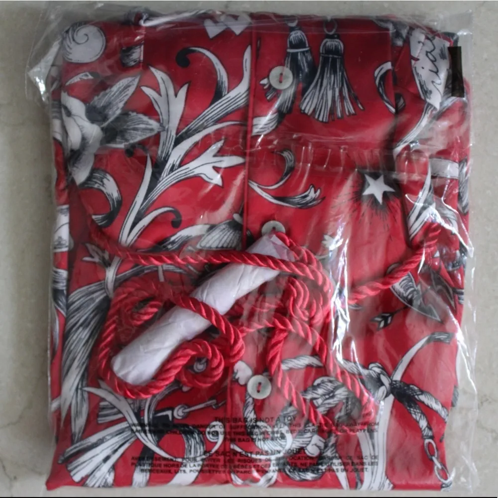 Victoria’s Secret | Black Cherry Satin Asian Robe Top - Image 4