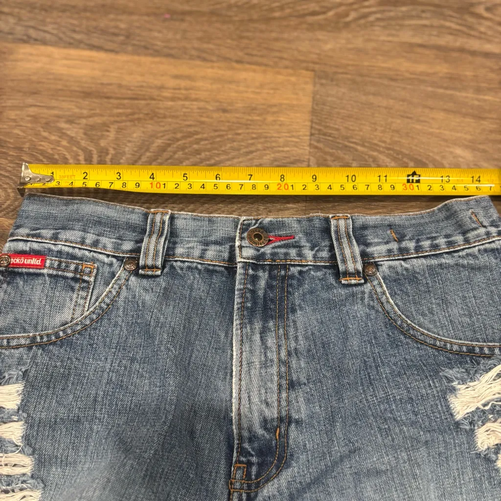 Vintage Ecko Unltd. Denim Foundry Cutoff Shorts 100% Cotton Jean Shorts – Sz 16 - Image 6