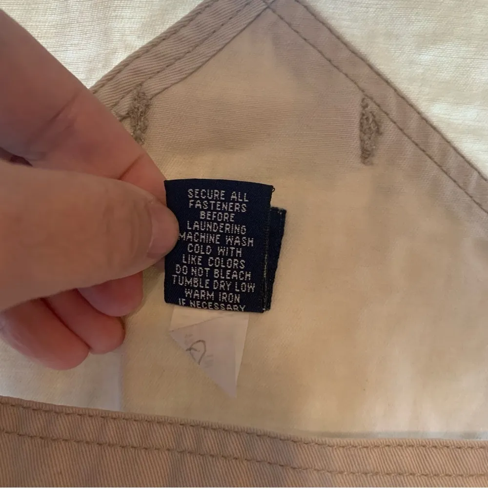 Gap Short Vintage Overalls Women's Size M Beige Denim Romper Coveralls - Image 3