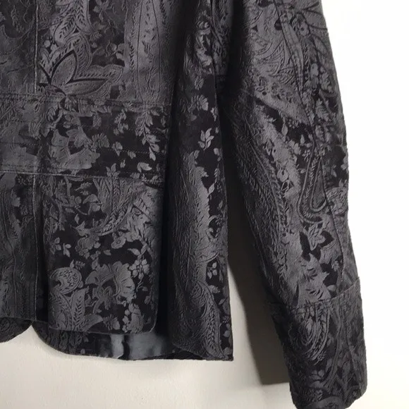 Olsen Europe textured black gray blazer coat size small castlecore fall - Image 10