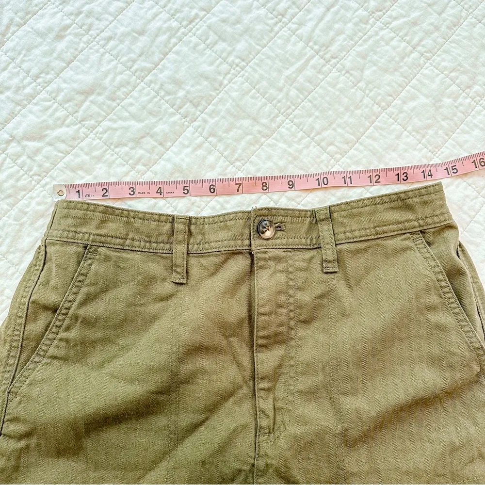 Madewell Camp Shorts Medium NEW Olive Green Army - Image 6