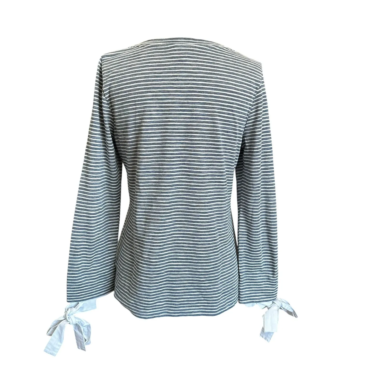Skies Are Blue Blue/White Striped Long Sleeves Women's Shirt Size XS | 26-31 - Image 2