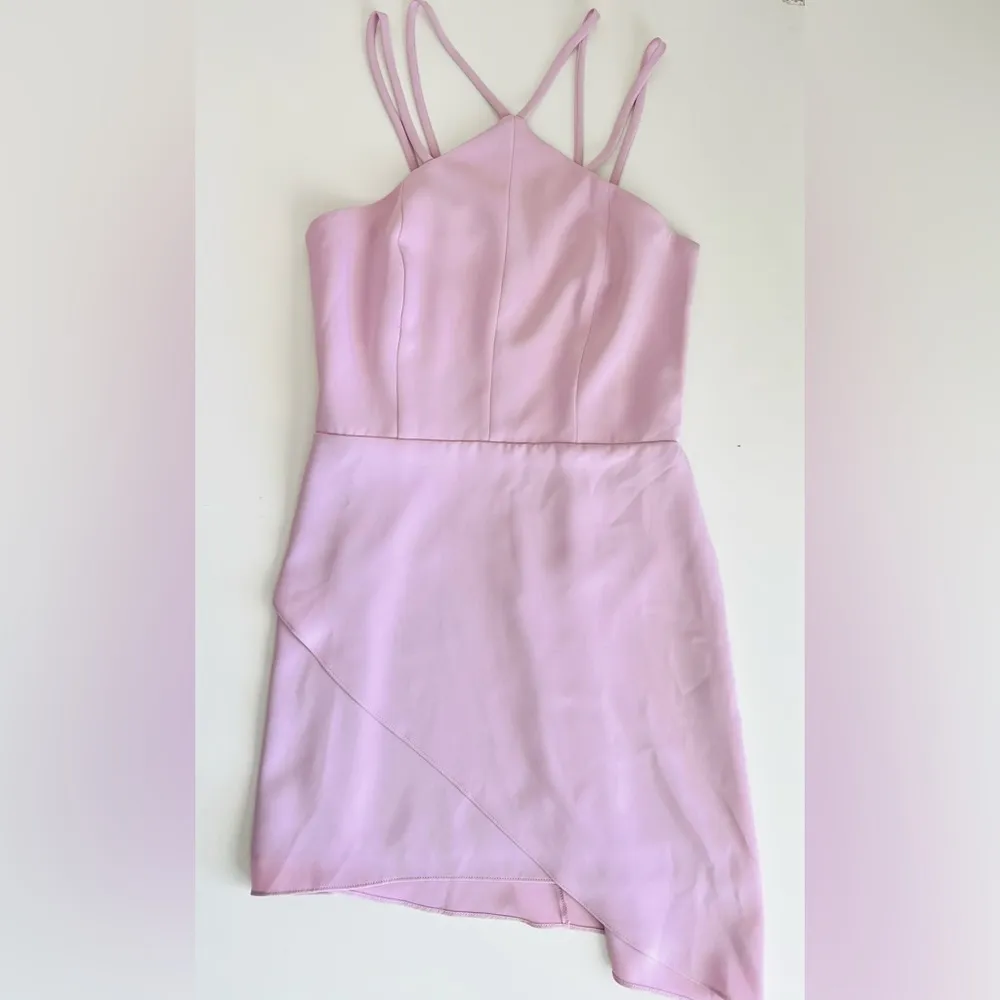 women Odean Dress Pink Quartz strappy smocked asymmetrical S - Image 5