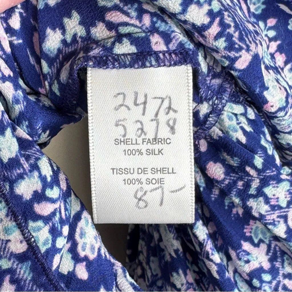 Rebecca Taylor Blue and White Ruffled Blouse with Flutter Sleeves EXCLUSIVE - Image 11