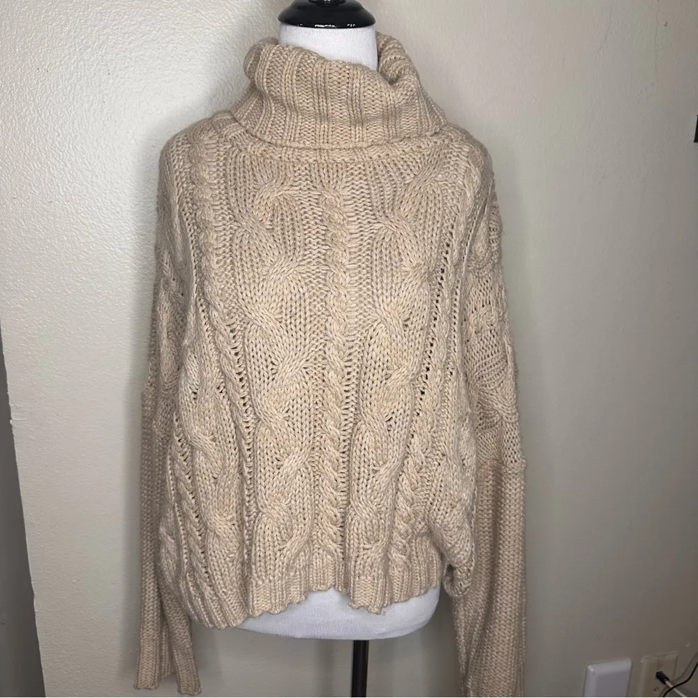 Love Tree  Women's Turtleneck Pullover Sweater - Cable - Image 3