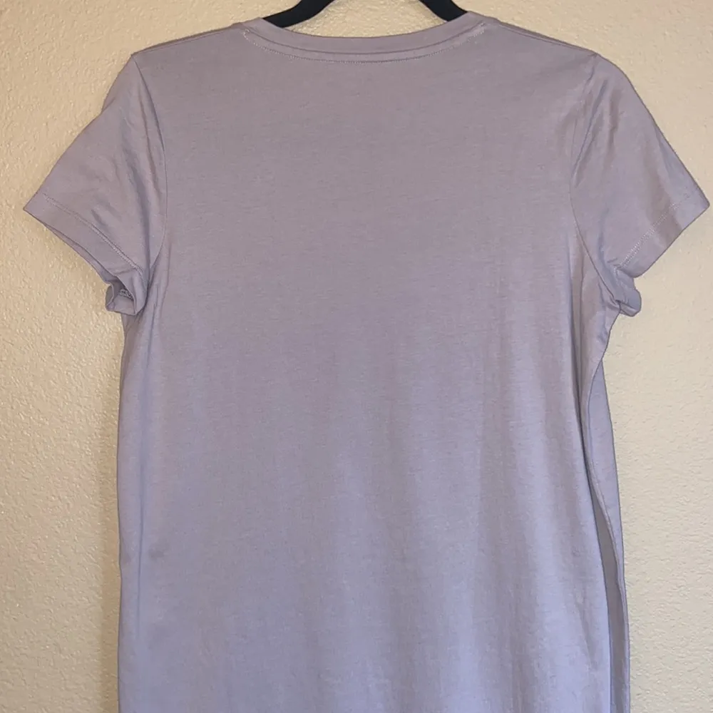 MADEWELL J.CREW Size SMALL Casual V-Neck T-Shirt Dress Lavender Gray Purple - Image 6
