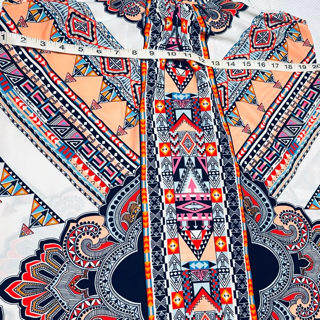 Pink Owl Geometric Print Mini Dress - Multicolor - Image 4