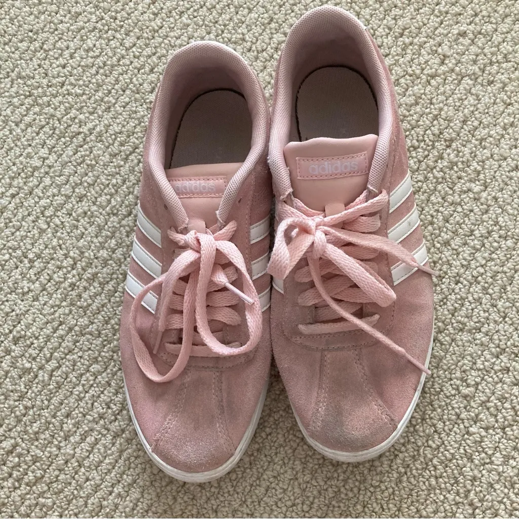 Adidas Women's Neo Courtset Sneakers Dusty Pink White Soft Size 7.5 Fashion EUC - Image 11