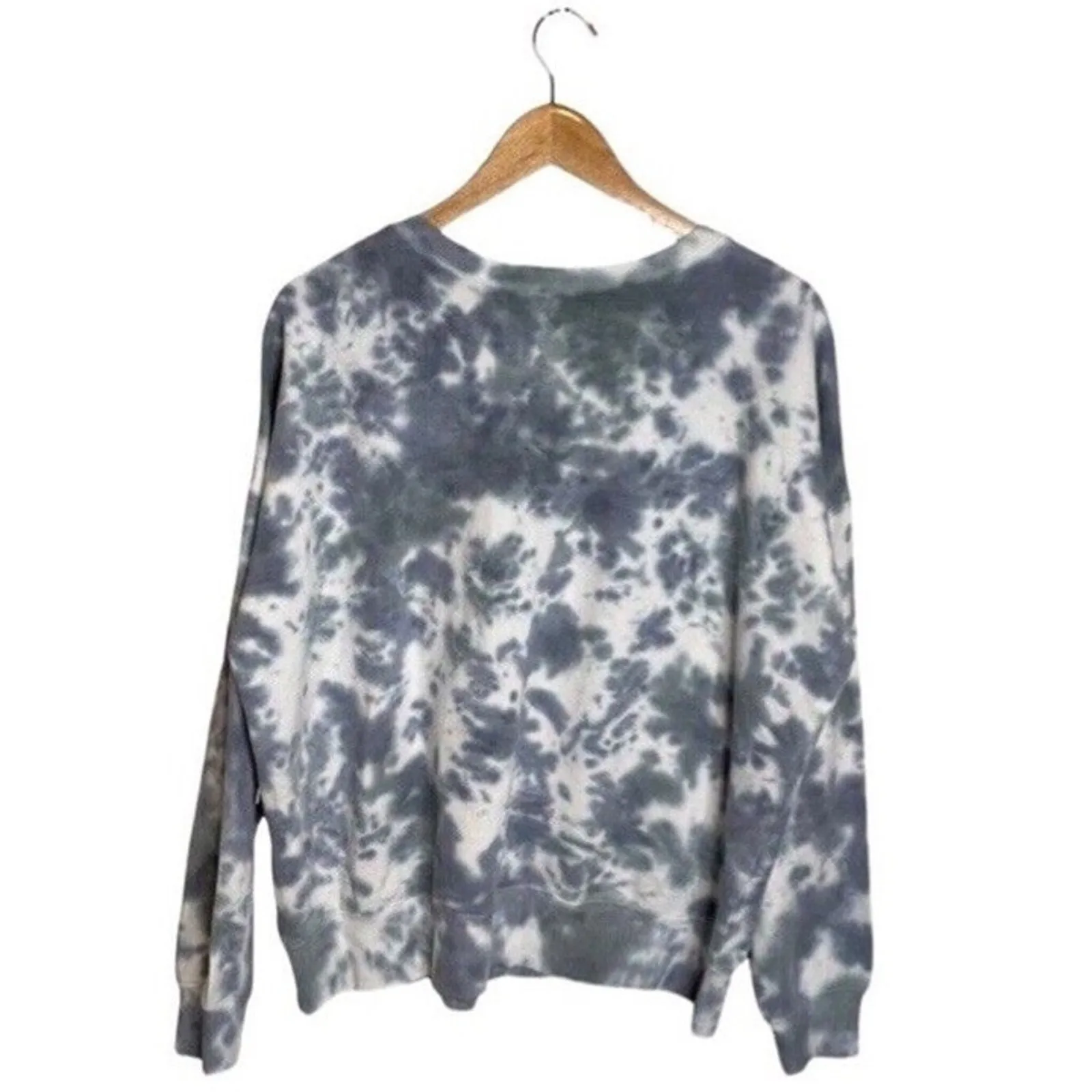 Lacausa Sweatshirt Size Medium Warrior Crew Neck Cotton Blue White Oversized NWT - Image 3