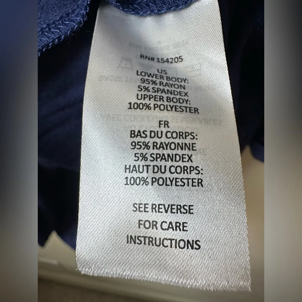 Copper + Ella Women’s Short Sleeve Mesh Blouse Size XL Top Blue Elegant Casual - Image 3